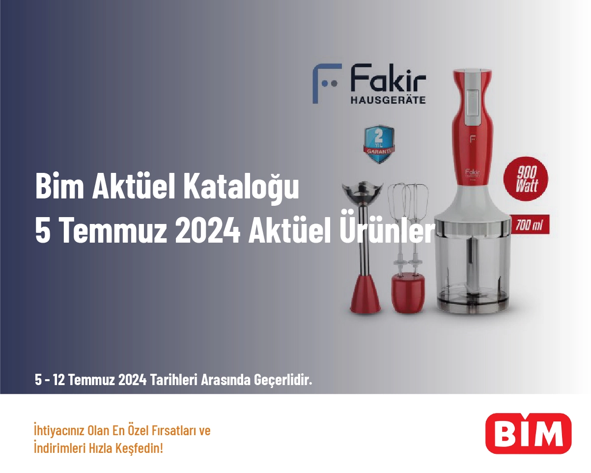 Bim Aktüel Kataloğu - 5 Temmuz 2024 Aktüel Ürünler