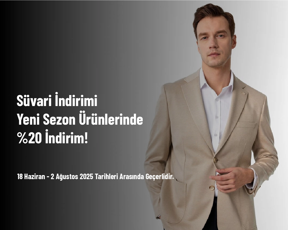 Süvari İndirimi - Yeni Sezon Ürünlerinde %20 İndirim!
