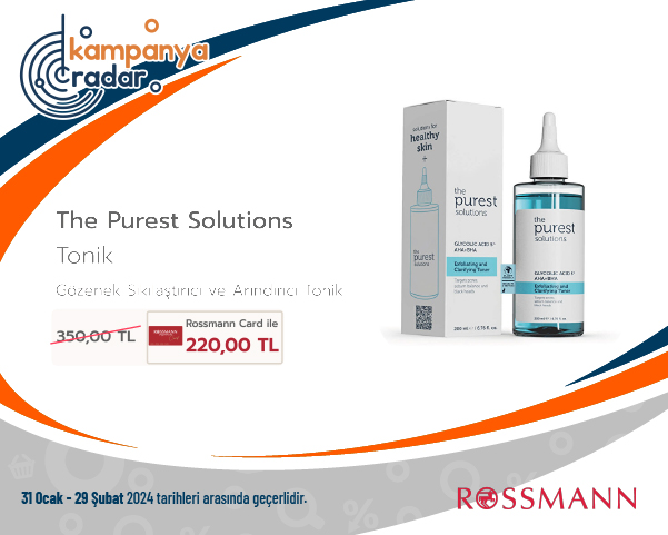 Rossmann The Purest Solutions Gözenek Sıkılaştırıcı ve Arındırıcı Tonik Rossmann The Purest Solutions Gözenek Sıkılaştırıcı ve Arındırıcı Tonik