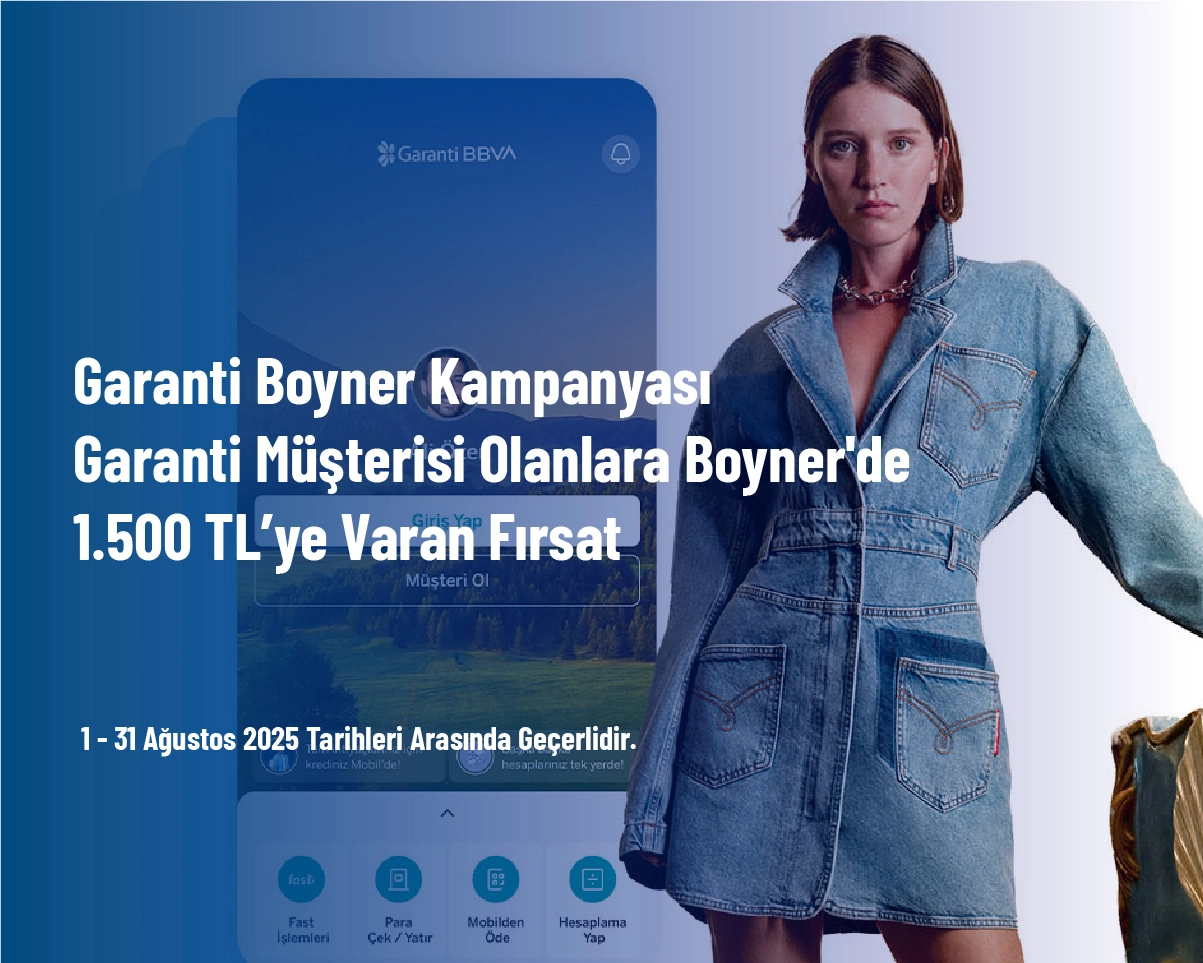 Garanti Boyner Kampanyası - Garanti Müşterisi Olanlara Boyner'de 1.500 TL’ye Varan Fırsat Garanti Boyner Kampanyası - Garanti Müşterisi Olanlara Boyner'de 1.500 TL’ye Varan Fırsat