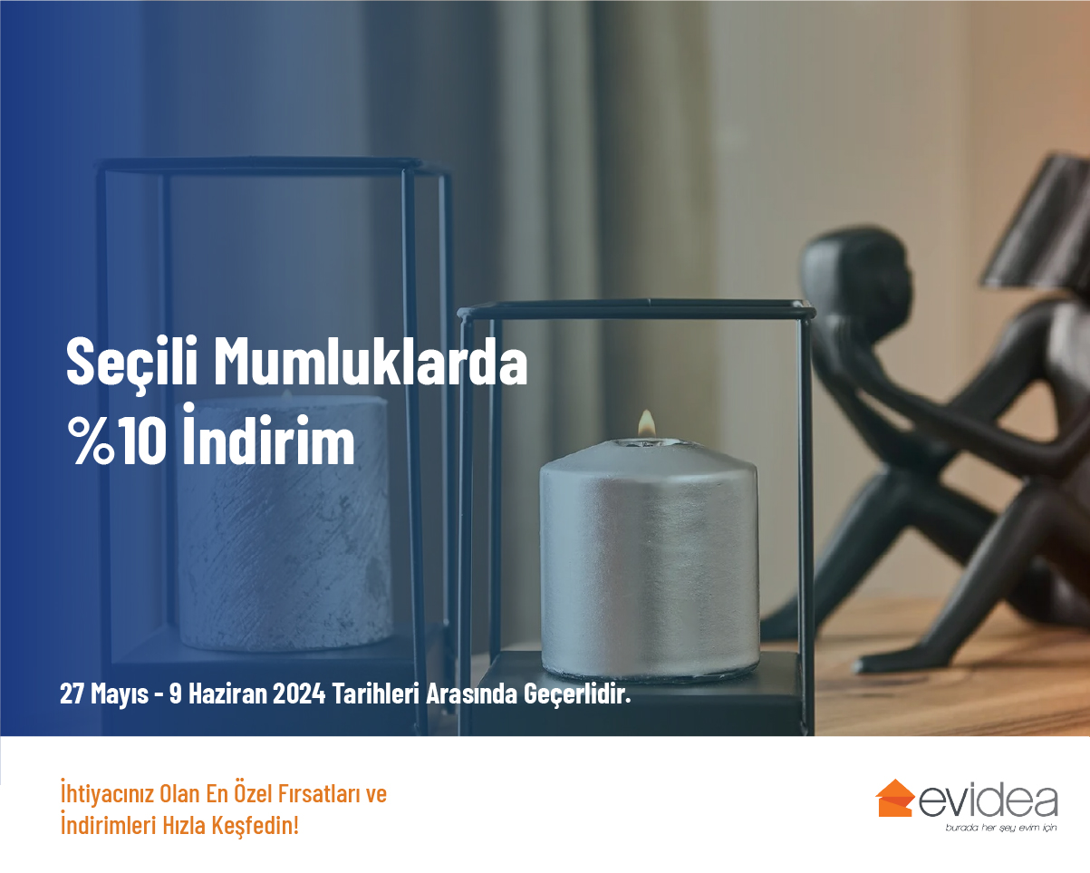 Seçili Mumluklarda %10 İndirim