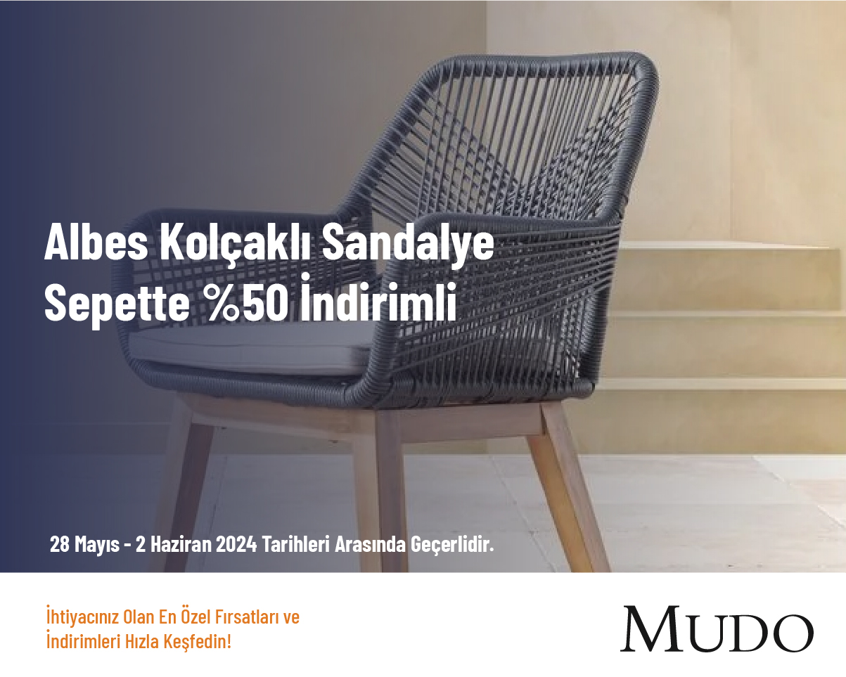 Albes Kolçaklı Sandalye Sepette %50 İndirimli