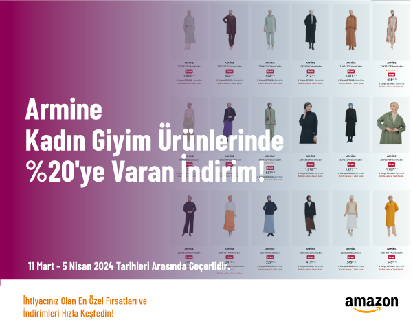 Armine Kadın Giyim Ürünlerinde %20'ye Varan İndirim