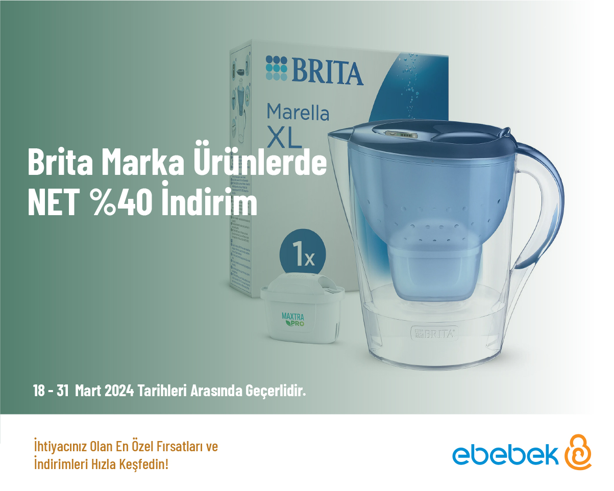 Brita Marka Ürünlerde NET %40 İndirim