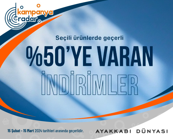 Seçili Ürünlere %50'ye Varan İndirim