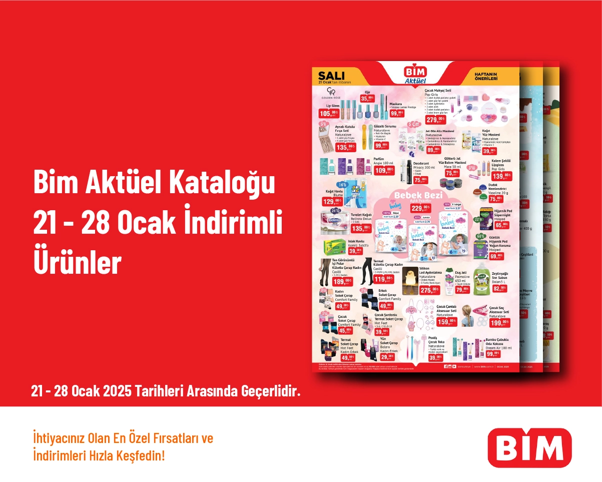 Bim Aktüel Kataloğu - 21 - 28 Ocak İndirimli Ürünler